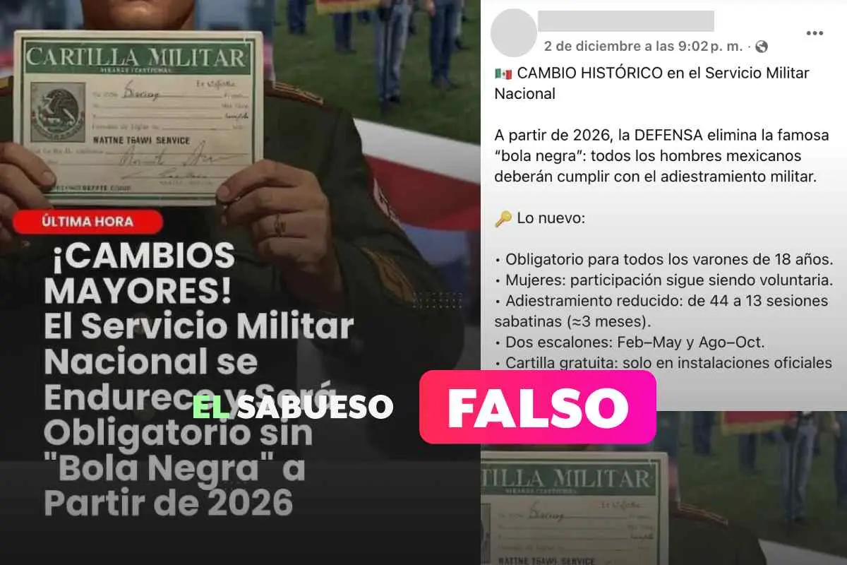 Falso, la Sedena no eliminó la bola negra del servicio militar nacional