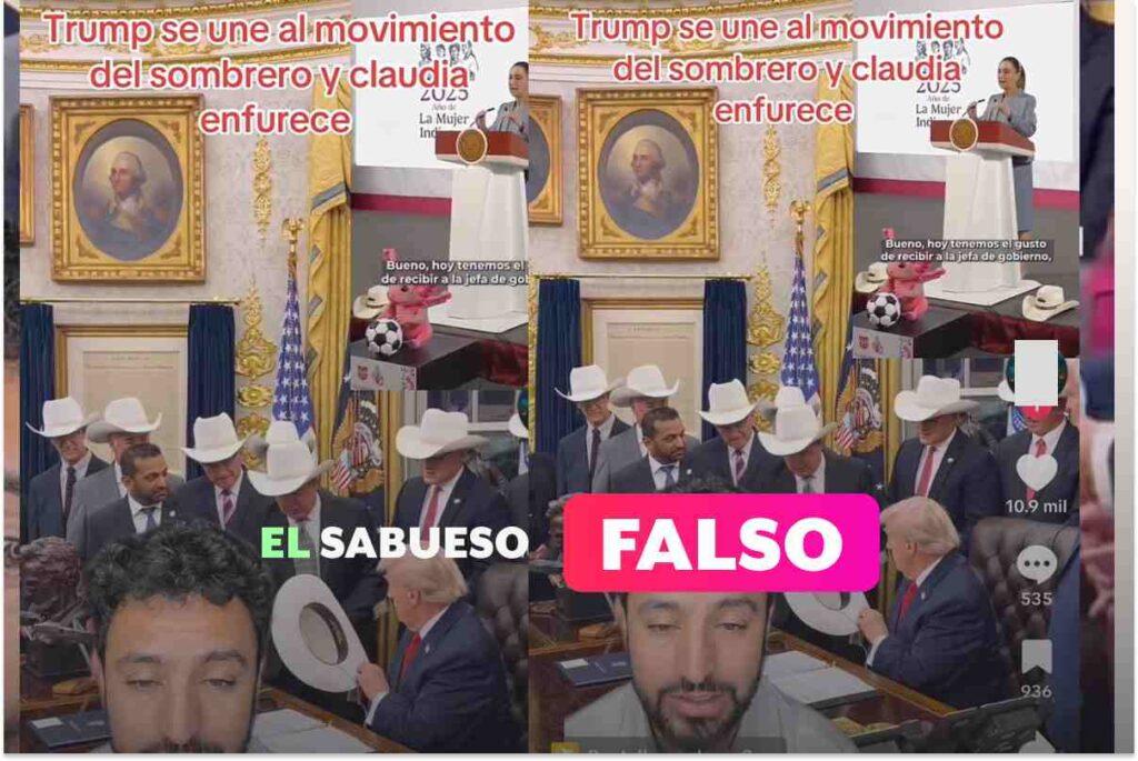 Es falso que, tras el asesinato de Carlos Manzo, Donald Trump se unió al Movimiento del Sombrero