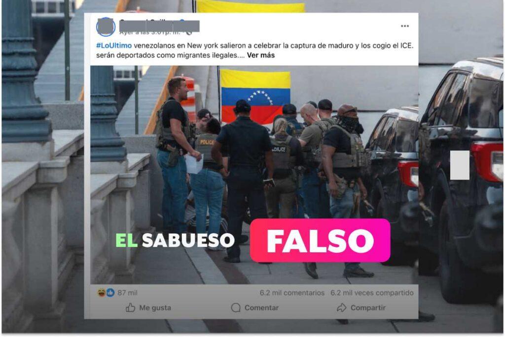 La policía migratoria no detuvo a ciudadanos venezolanos que festejaban en Nueva York