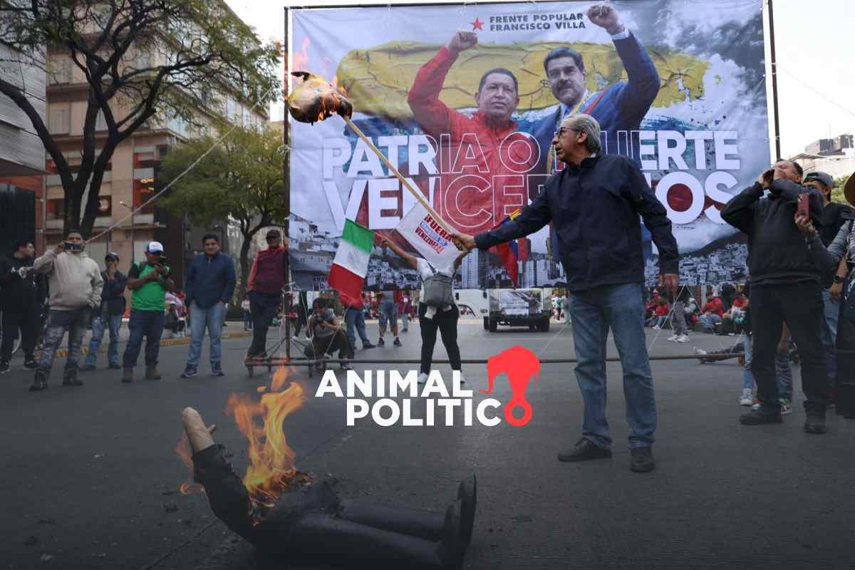 “Venezuela libre del imperio”, marchan en CDMX contra intervención de EU; exigen respeto a la soberanía y liberación de Maduro