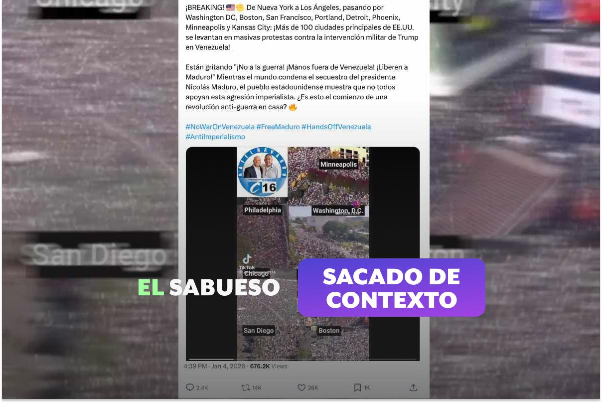 Videos de protestas en EEUU son parte del movimiento “No Kings” y no de la intervención militar en Venezuela