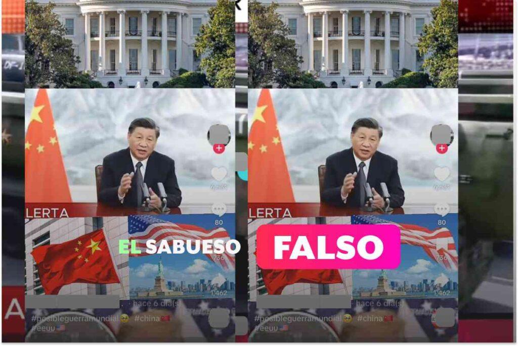 Es falso que el presidente Xi Jinping dio un discurso para declarar una guerra nuclear a Estados Unidos