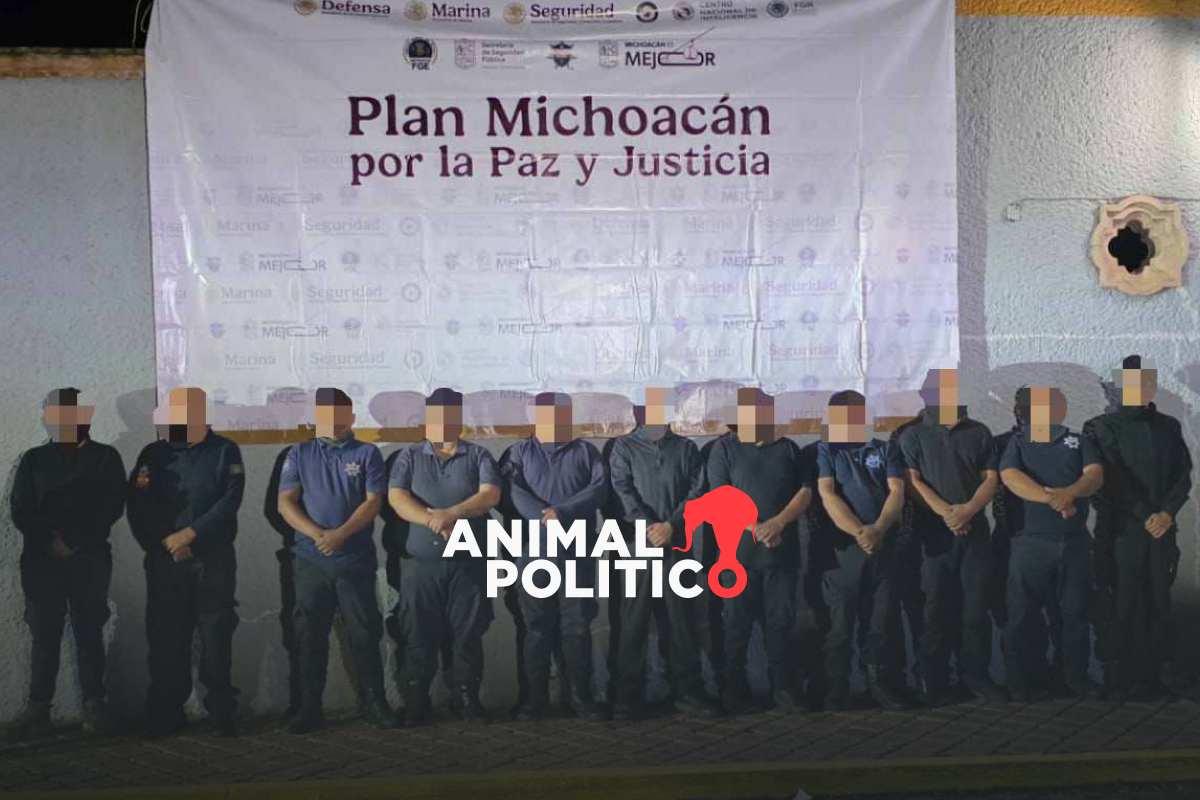 Detienen a 11 policías de Ecuandureo, Michoacán, presuntamente al servicio del CJNG