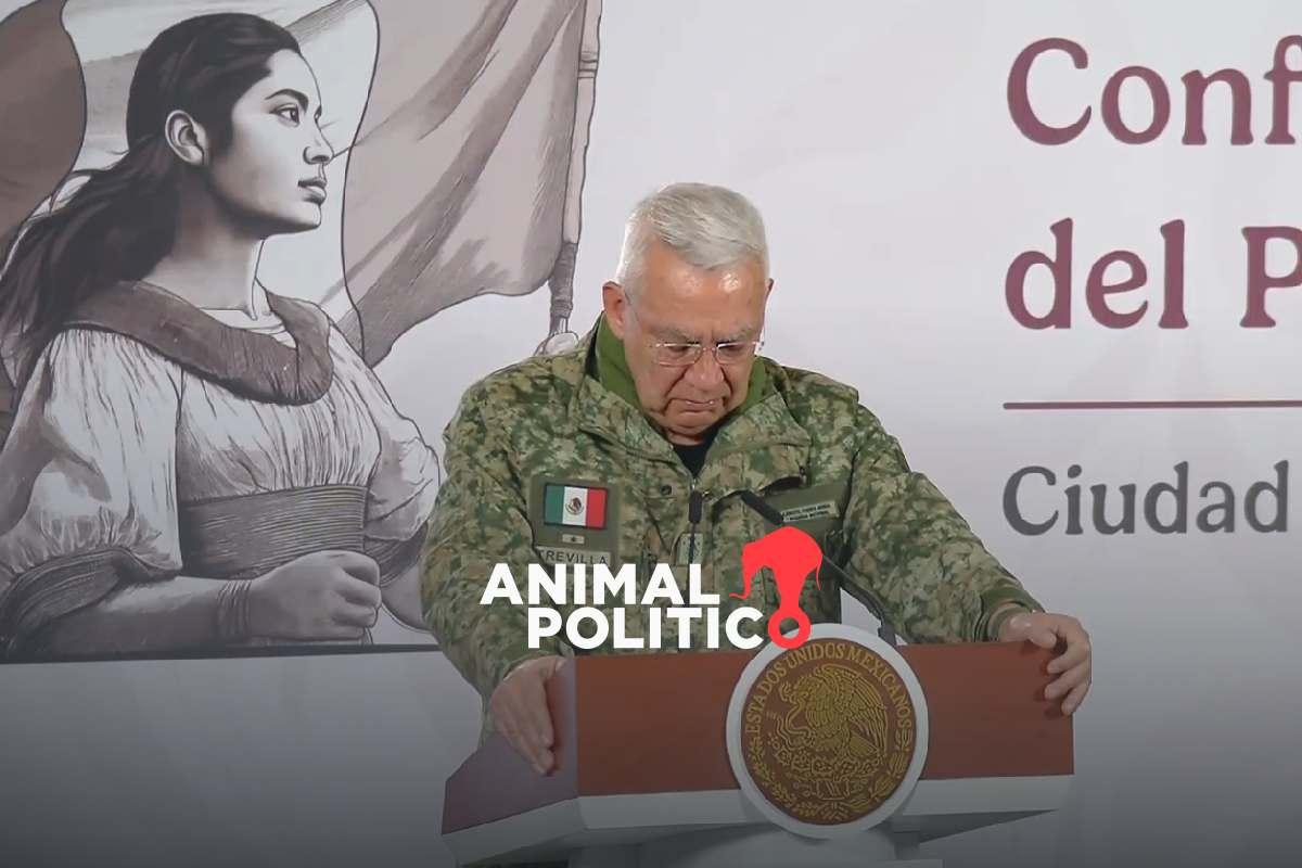 Con voz entrecortada, secretario de Defensa da el pésame a familiares de militares muertos en operativo contra “El Mencho”