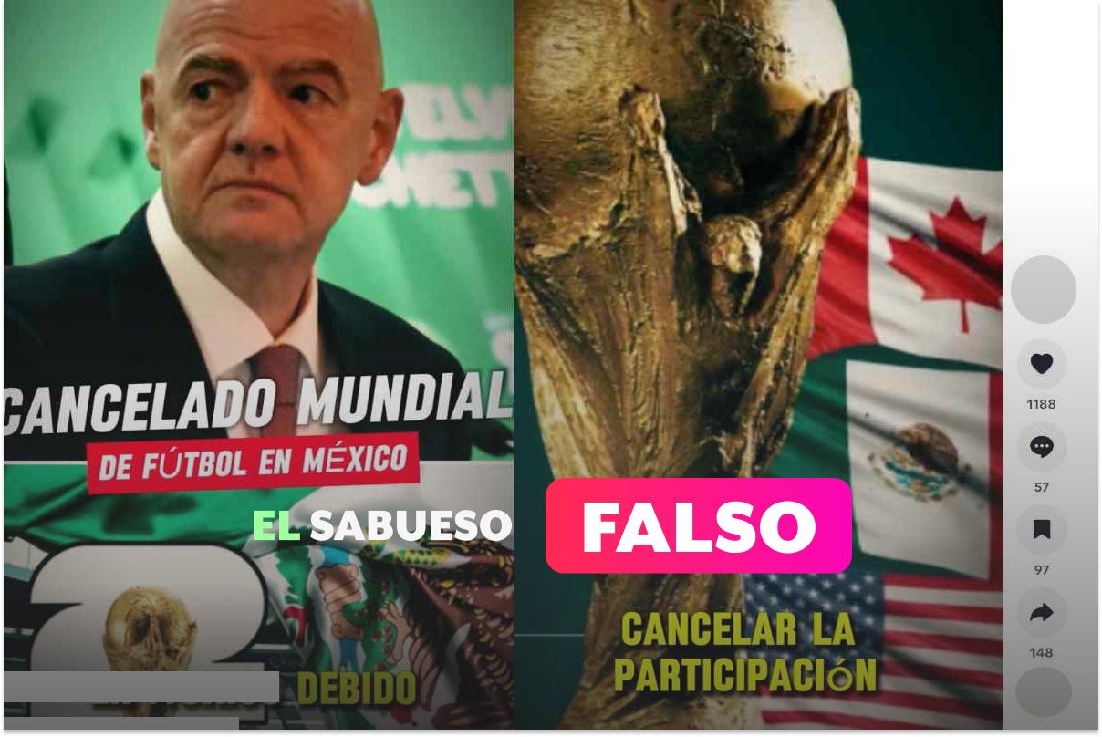 Es falso que México fue excluido del Mundial del Futbol 2026; la FIFA lo reafirma como país sede