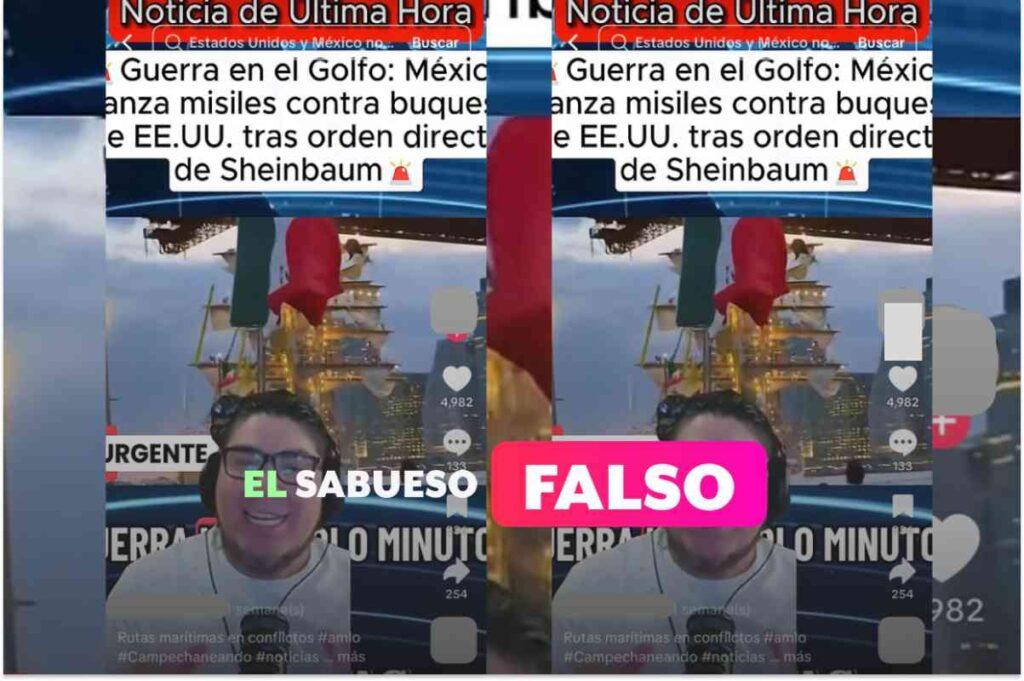 Es falso que Sheinbaum ordenó atacar un buque de Estados Unidos por un “embargo petrolero”