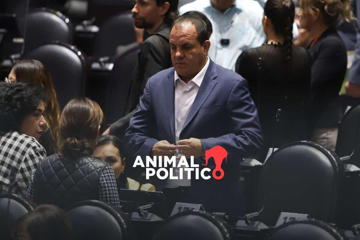 Cuauhtémoc Blanco propone sancionar “denuncias falsas de mujeres”; anuncia demanda contra diputadas de MC