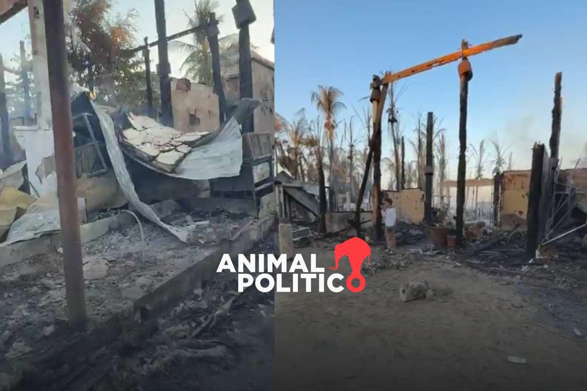 Incendio daña al menos 60 negocios en Punta Zicatela, Oaxaca; gobierno municipal pide apoyo en labores de limpieza